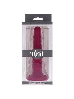 Get Real - Ribbed Dong 12 CM Red