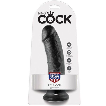 King Cock - 8 Dildo Black 20.3 CM