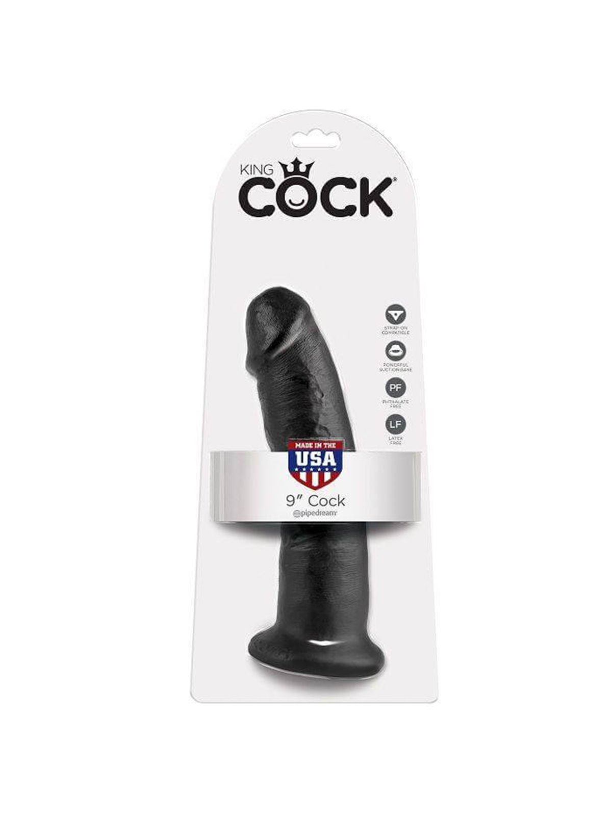 King Cock - 9 Dildo Black 22.9 CM