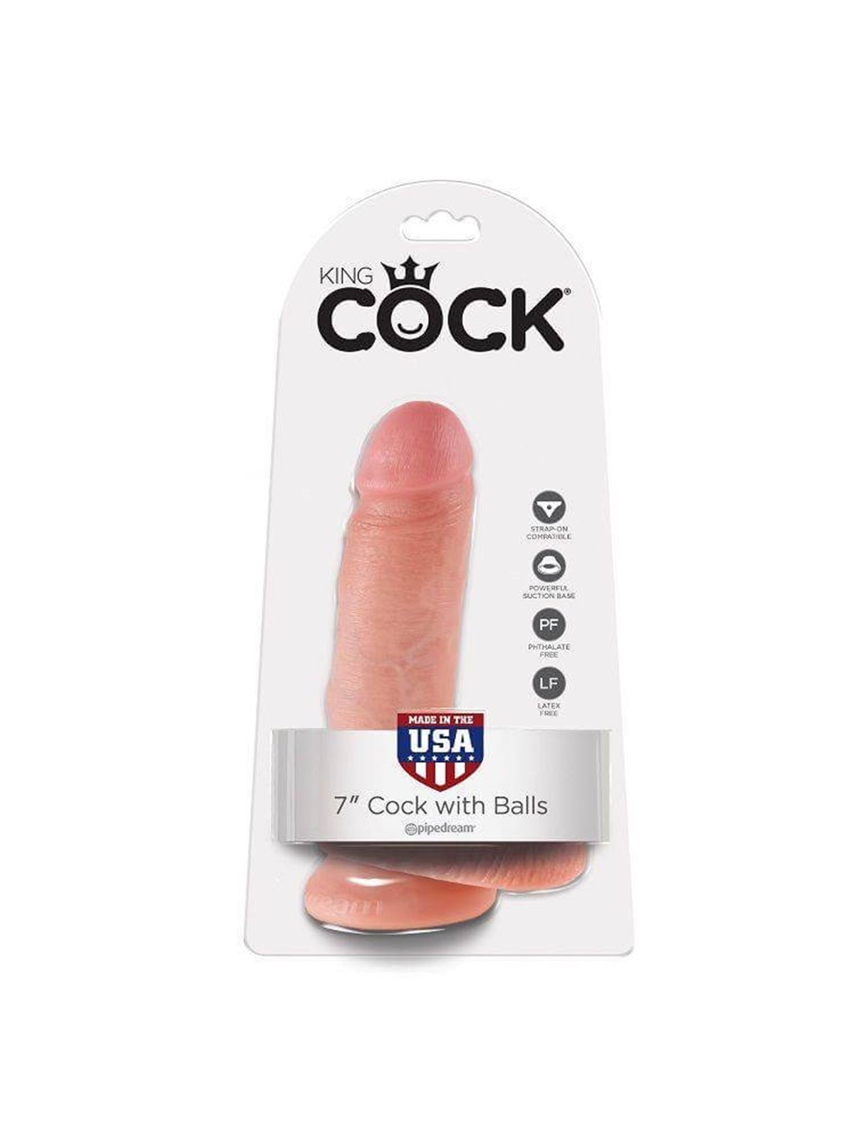 King Cock - 7 Dildo Flesh with Balls 17.8 CM