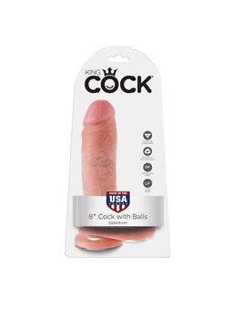 King Cock - Fallo Realistico Dildo Flesh 8 Whit Balls