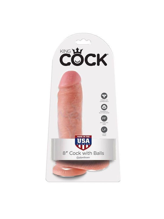 King Cock - Fallo Realistico Dildo Flesh 8 Whit Balls