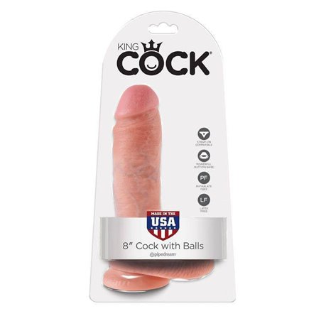 King Cock - Fallo Realistico Dildo Flesh 8 Whit Balls