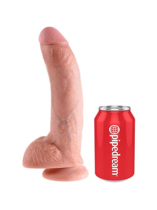 King Cock - Fallo Dildo Realistico con Ventosa 9 With Balls Flesh