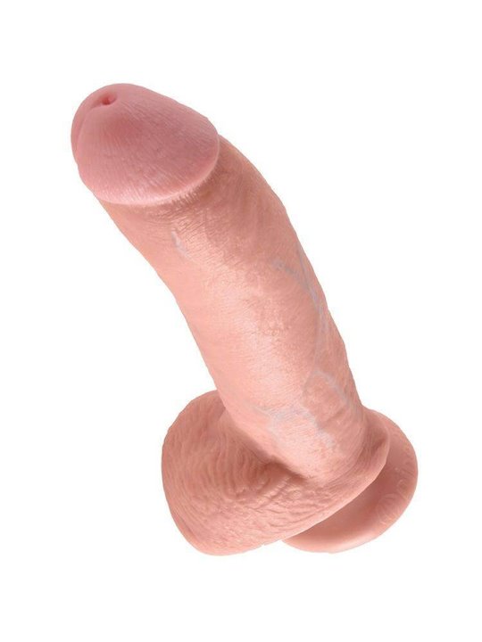 King Cock - Fallo Dildo Realistico con Ventosa 9 With Balls Flesh