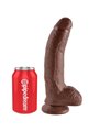 King Cock - 9 Dildo Brown with Balls 22.9 CM