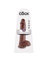 King Cock - 10 Dildo Brown with Balls 25.4 CM
