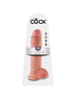 King Cock - 11 Dildo Flesh with Balls 28 CM