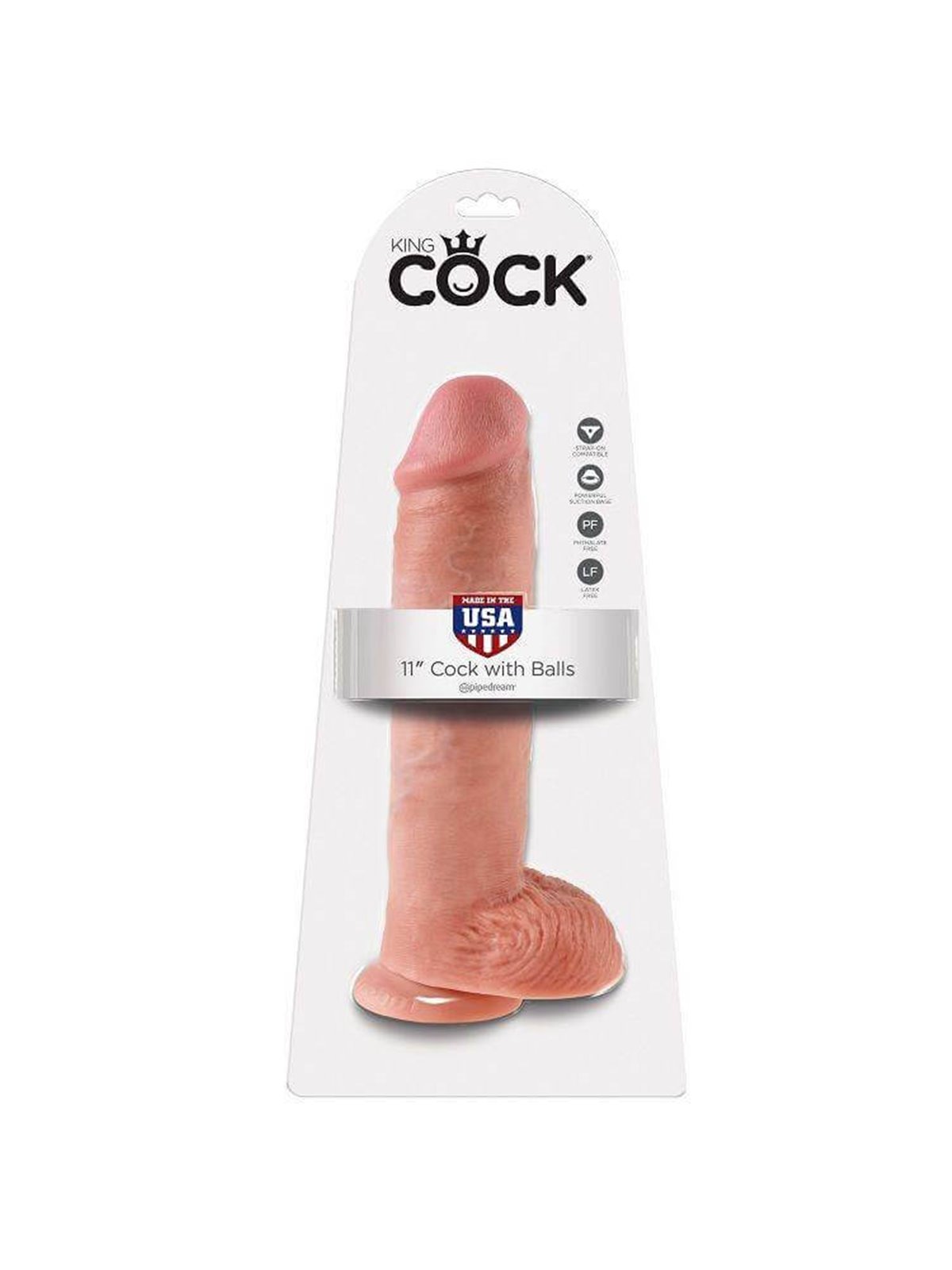 King Cock - 11 Dildo Flesh with Balls 28 CM
