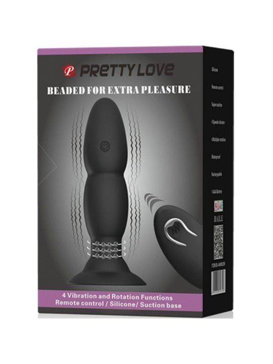 Pretty Love Plug With Vibrator And Rotation Functions By Remote Control