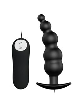 Pretty Love Bottom Silicone Ribbed Plug 12 Vibration Modes