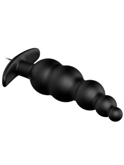 Pretty Love Bottom Silicone Ribbed Plug 12 Vibration Modes