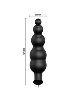 Pretty Love Bottom Silicone Ribbed Plug 12 Vibration Modes