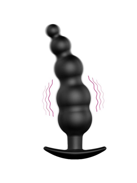 Pretty Love Bottom Silicone Ribbed Plug 12 Vibration Modes