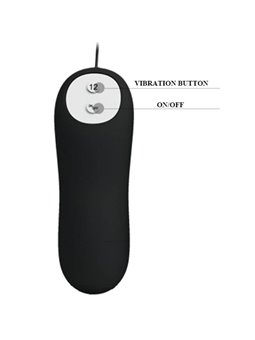 Pretty Love - Anal Plug Anchor Form Silicone 12 Vibration Modes Black