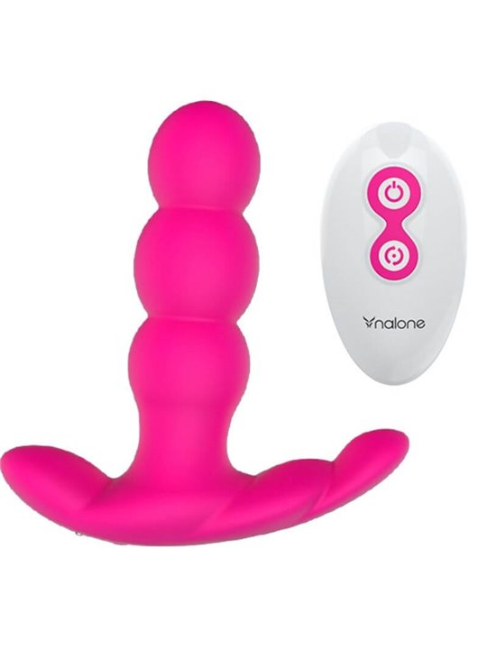 Nalone - Pearl Anal Vibrator With Remote Control Black