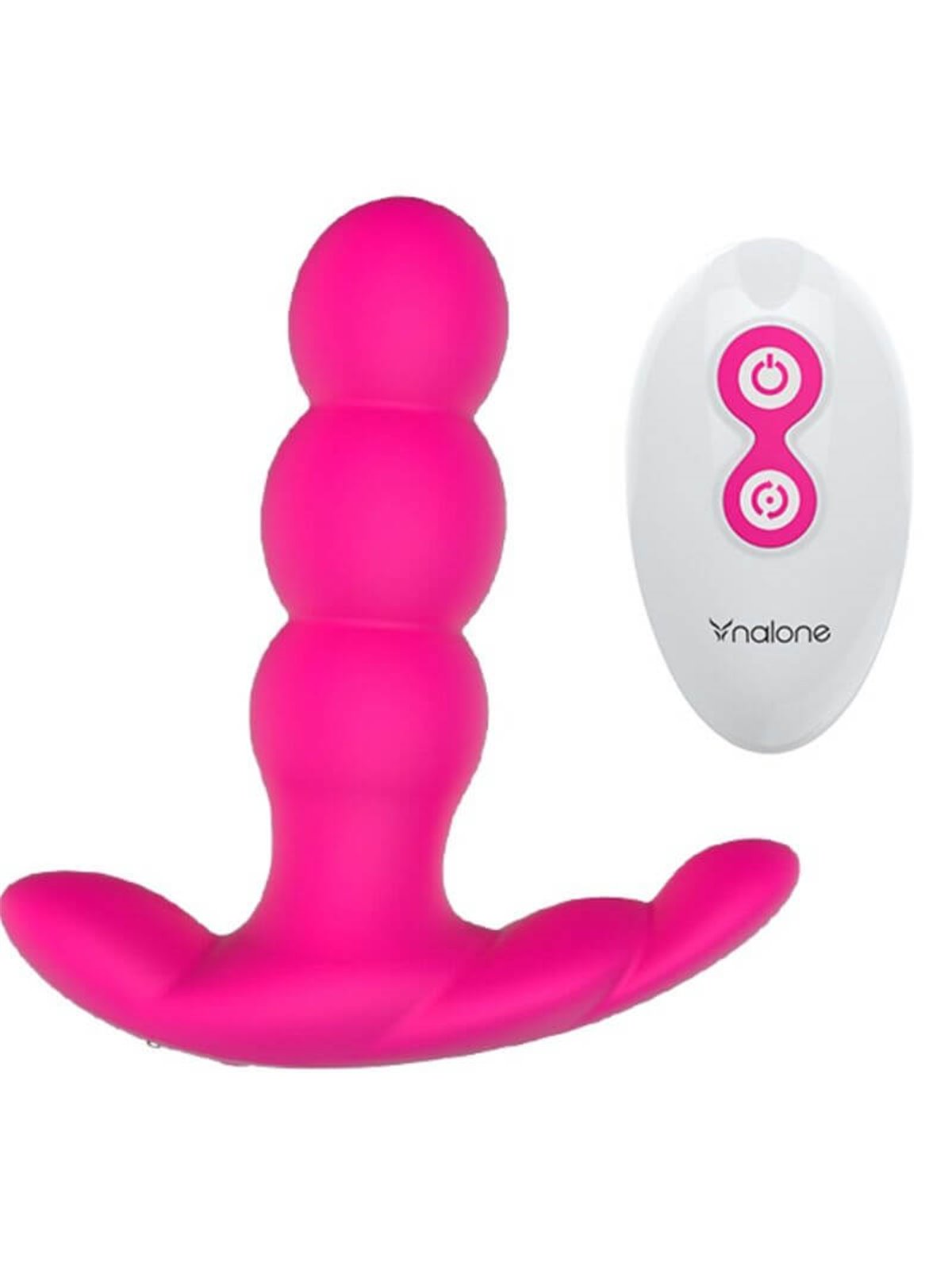 Nalone - Pearl Anal Vibrator With Remote Control Black