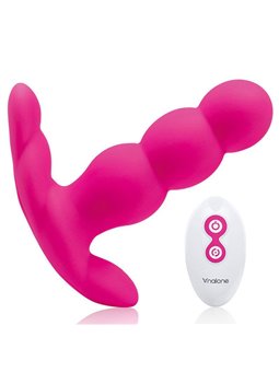Nalone - Pearl Anal Vibrator With Remote Control Black