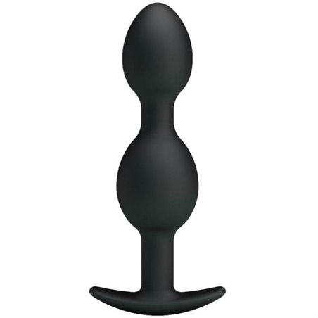 Pretty Love Bottom - Silicone Anal Balls  12.5 CM - Black