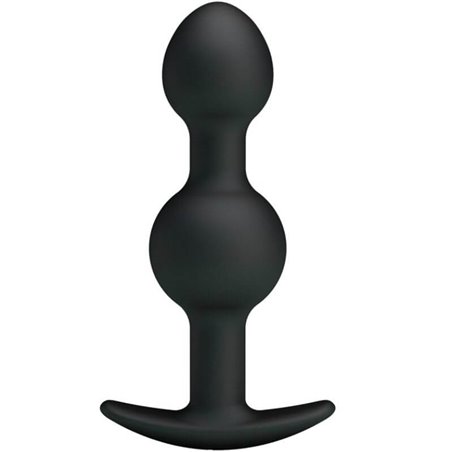 Pretty Love - Special Stimulation Silicone Anal Balls 10.3 CM Black