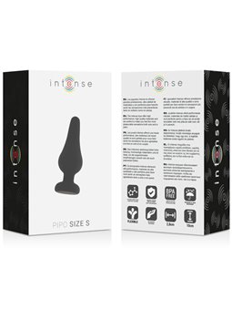 Intense Anal Plug Pipo S Silicone Black 9.8 CM