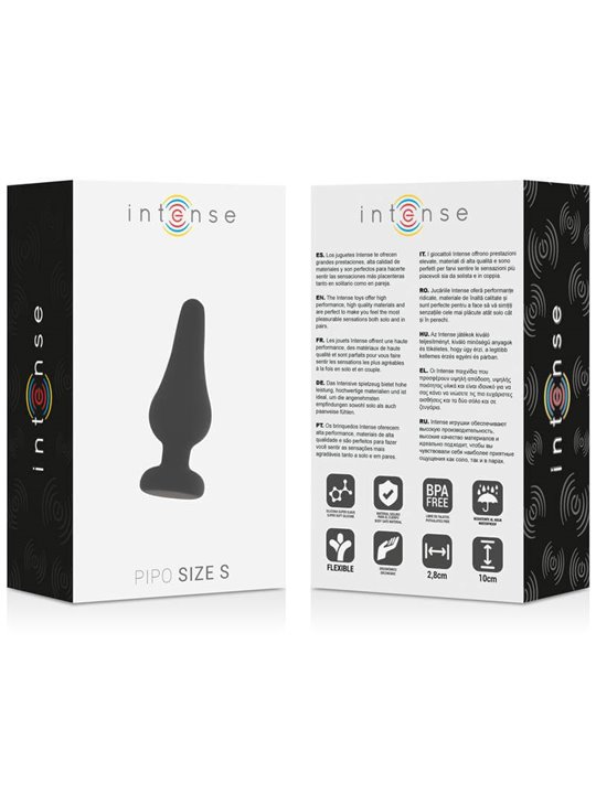 Intense Anal Plug Pipo S Silicone Black 9.8 CM