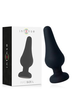 Intense - Anal Plug Pipo L Black Silicone 13 CM