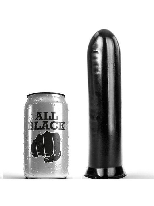 All Black - Dildo Anale Vaginale Nero in PVC 19 CM