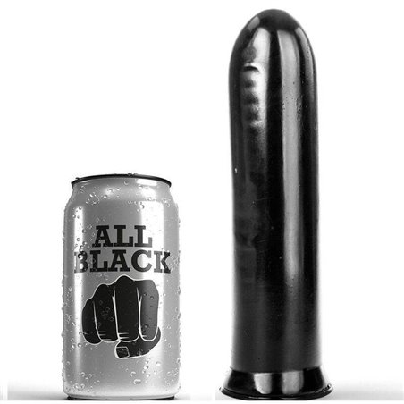 All Black - Dildo Anale Vaginale Nero in PVC 19 CM