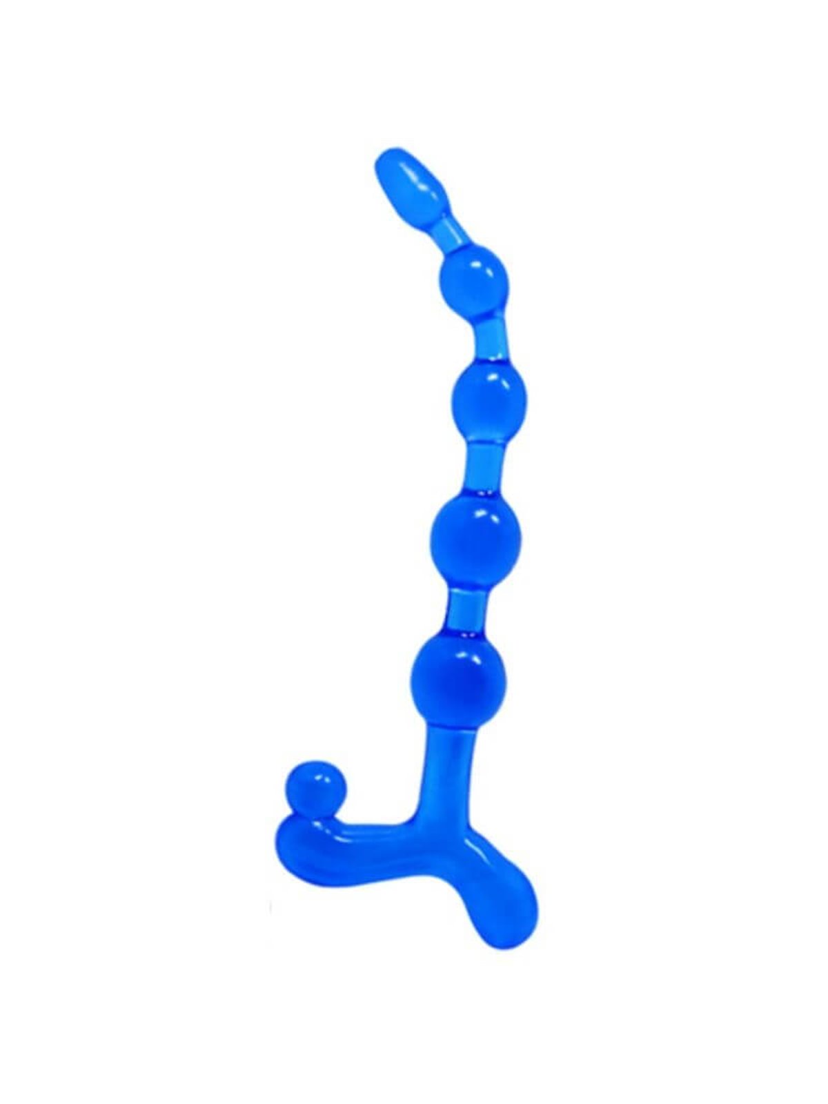 Baile Bendy Twist - Perline Anali in Silicone Blu - 22,5 CM