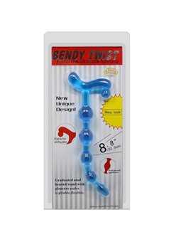 Baile Bendy Twist - Perline Anali in Silicone Blu - 22,5 CM