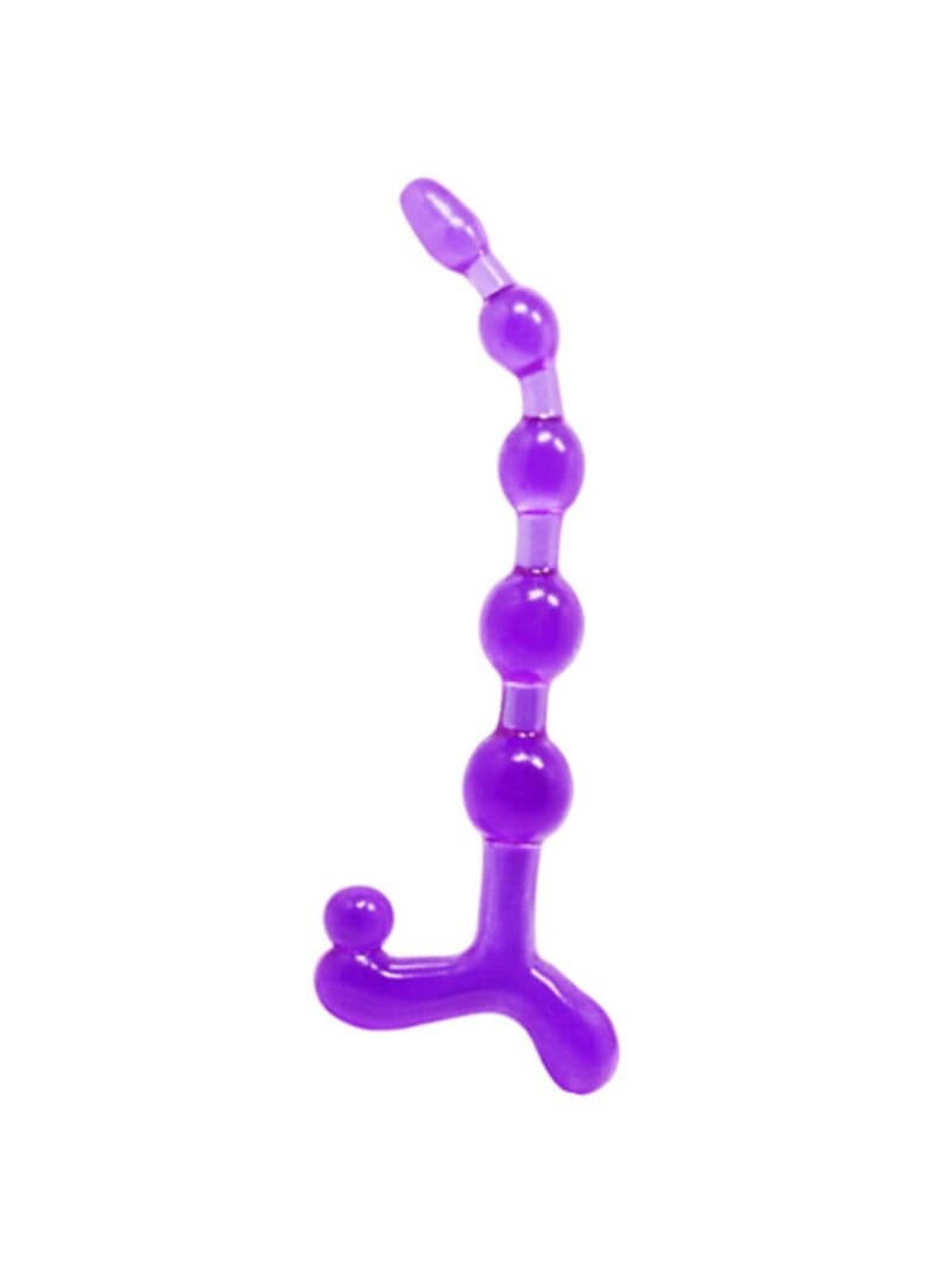 Baile Bendy Twist - Perline Anali in Silicone Viola - 22,5 CM