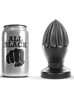 All Black - Plug Anale con Scanalature 12 CM