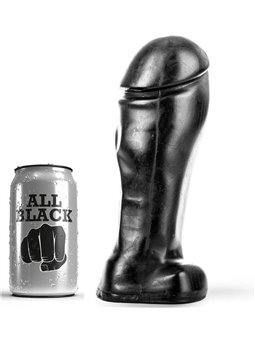 All Black - Dildo in PVC a Punta Larga 22 CM
