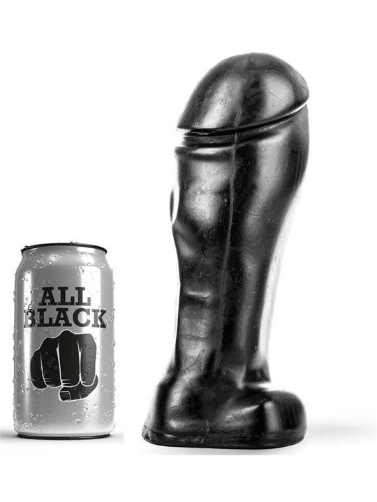 All Black - Dildo in PVC a Punta Larga 22 CM