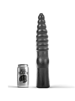 All Black - Plug Anale con Struttura Scanalata 33 CM