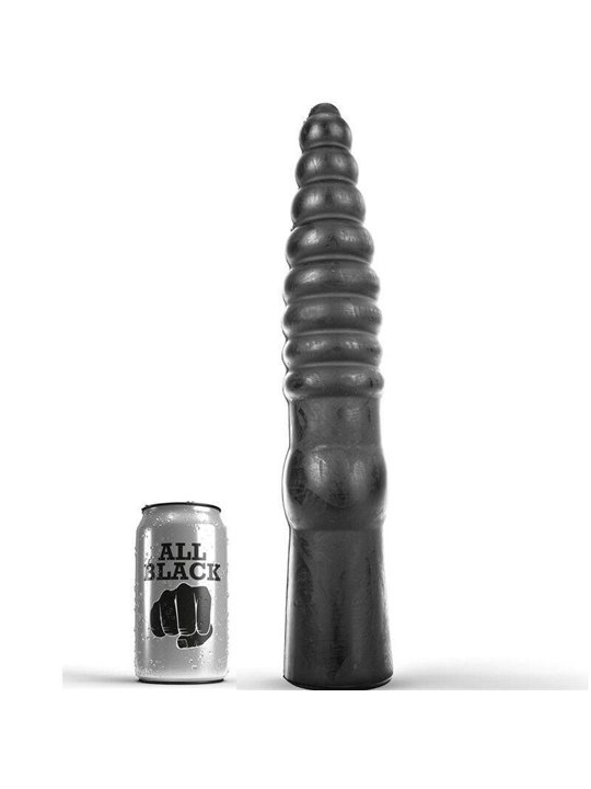 All Black - Plug Anale con Struttura Scanalata 33 CM