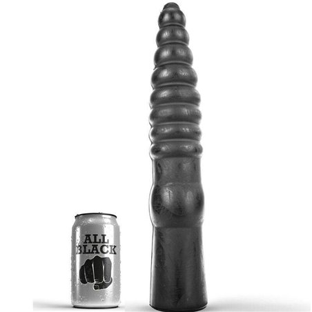 All Black - Plug Anale con Struttura Scanalata 33 CM