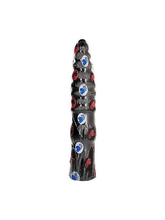 All Black - Plug Anale con Struttura Scanalata 33 CM