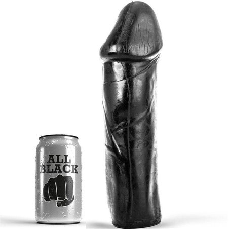 All Black - Pene Realistico con Ventosa 28 CM
