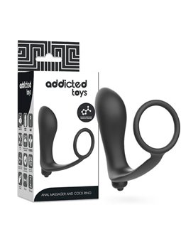 Addicted Toys - Plug Anale Vibrante con Anello Fallico 10,6 CM