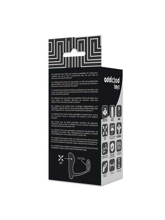 Addicted Toys - Plug Anale Vibrante con Anello Fallico 10,6 CM