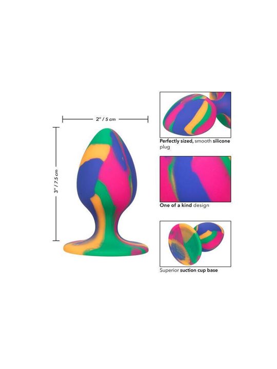 CalExotics Cheeky - Plug Anale in Silicone con Base a Ventosa - Taglia Media