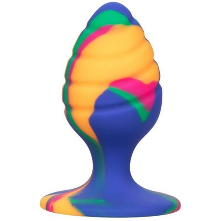 CalExotics Cheeky Swirl - Plug Anale in Silicone con Base a Ventosa - M