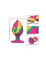 CalExotics Cheeky Tie-Dye - Plug Anale in Silicone con Base a Ventosa - L