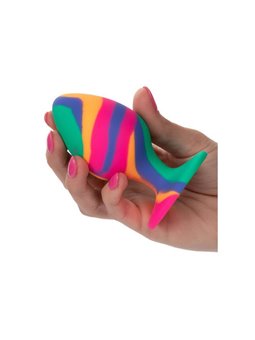 CalExotics Cheeky Tie-Dye - Plug Anale in Silicone con Base a Ventosa - L