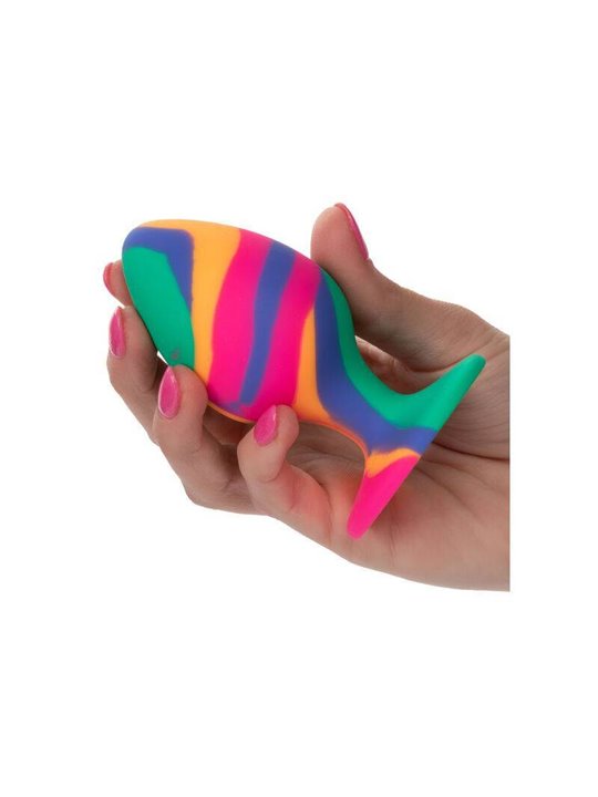 CalExotics Cheeky Tie-Dye - Plug Anale in Silicone con Base a Ventosa - L