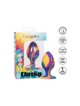 CalExotics Cheeky Swirl - Plug Anale in Silicone con Base a Ventosa - L