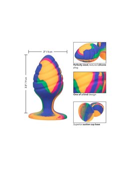 CalExotics Cheeky Swirl - Plug Anale in Silicone con Base a Ventosa - L