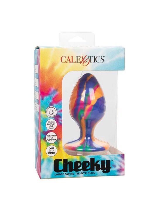 CalExotics Cheeky Swirl - Plug Anale in Silicone con Base a Ventosa - L